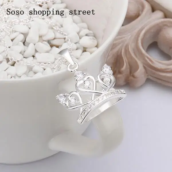 N373 Hot Sale!Free Shipping 925 Silver Necklaces &amp Pendants Fashion Sterling Jewelry Insets Necklace | Украшения и аксессуары