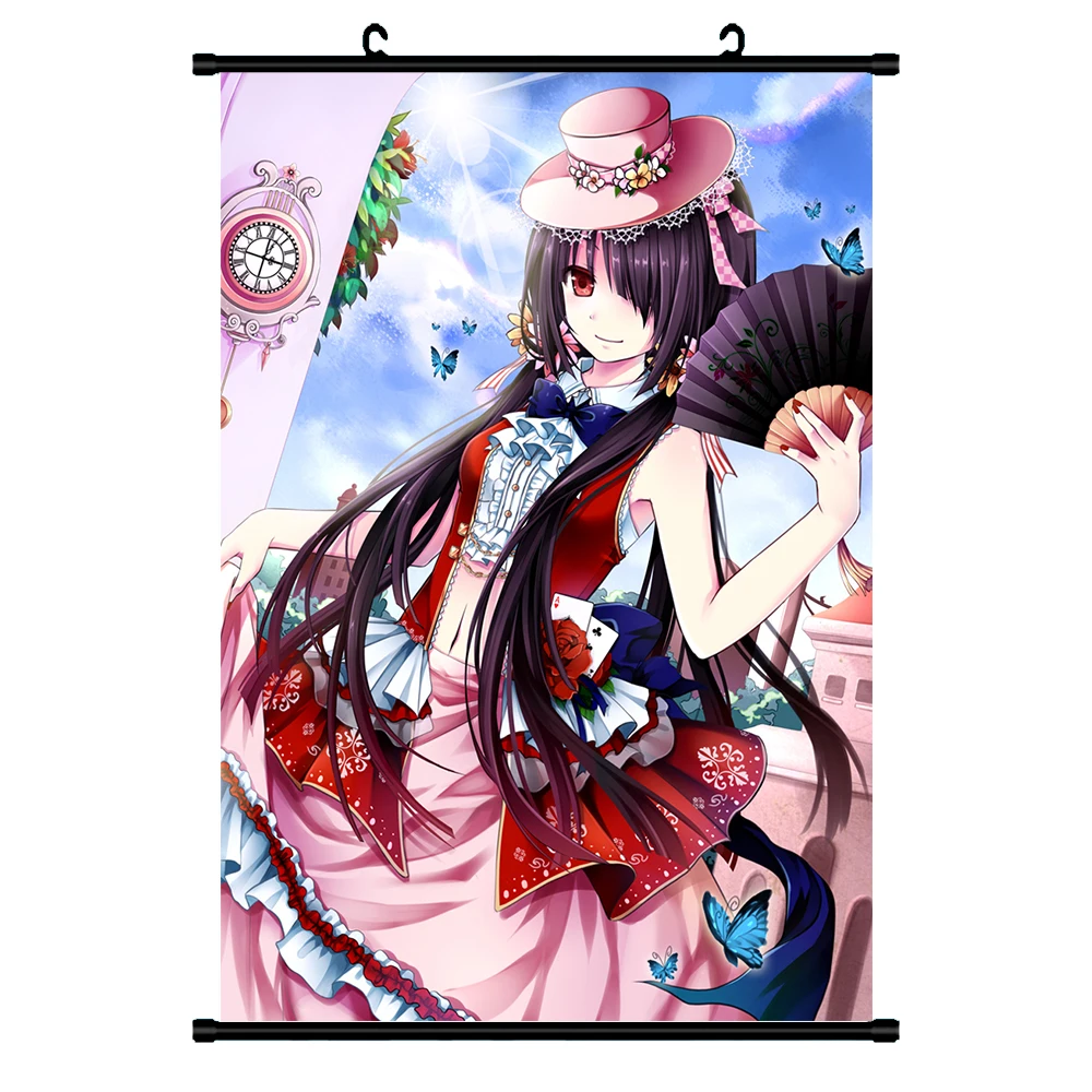 

Japanese Anime DATE A LIVE Printed Decor Wall Scroll Poster Cartoon Canvas Painting Animation Scroll Painting Drop Shipping