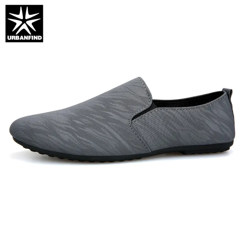 URBANFIND mens casual loafers shoes breathable light fabric fashion spring autumn leopard black gray blue flat with cheap | Обувь