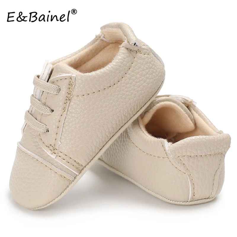 

E&Bainel 6color 2018 Toddler Infant Baby Boy Girls Casual PU leather Crib Shoes Newborn Prewalker Soft Sole Sneakers Baby Shoes