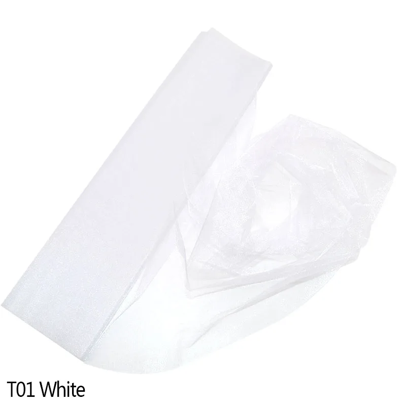 White 10 м Кристальный Тюль рулонная катушка отвесная из тюлевой органзы для дома свадьба тюль арки шторы Украшение платье своими руками юбка-пачка - Цвет: White