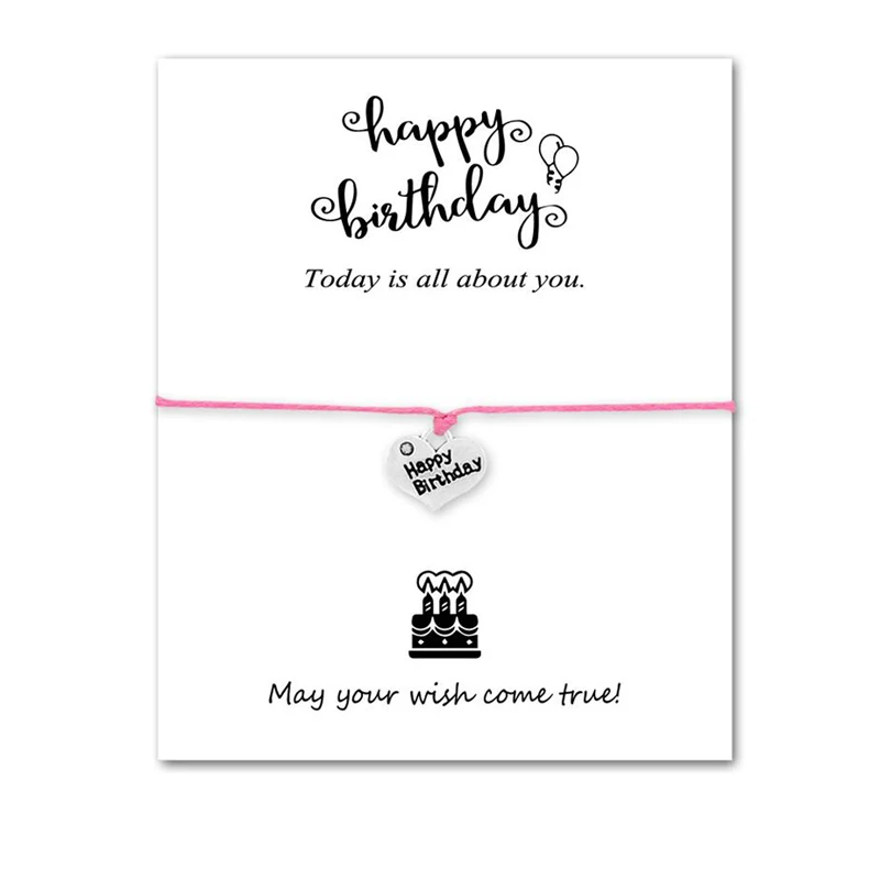 8 шт./лот подарок на день рождения ручная цепочка поздравительная открытка