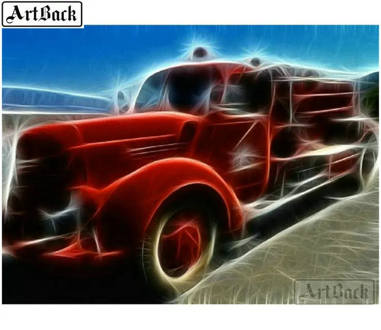 5d diy алмазная живопись абстрактная картина автомобиля 3d Алмазная вышивка Стразы
