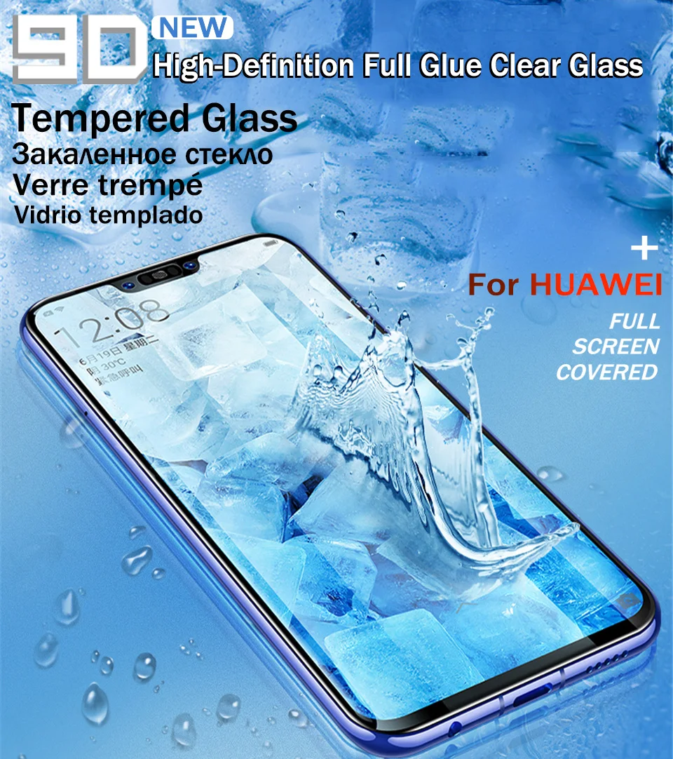 9D полное покрытие закаленное стекло для huawei P30 P20 Pro P10 Lite Защита экрана для huawei P smart Nova 3 3i защитное стекло