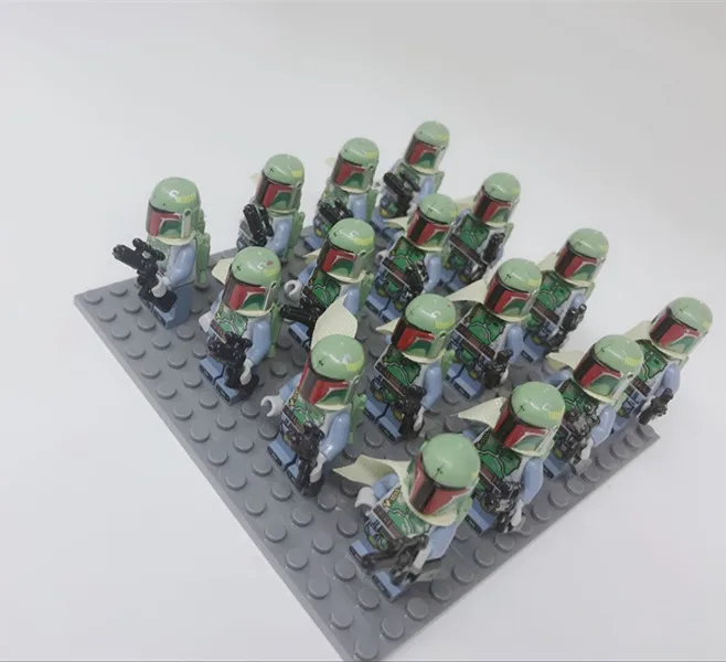 16 шт. Звездные войны Клон-Штурмовик солдат-клон с оружием Rebels Imperial Leia Yoda leingly строительный блок мини детская игрушка - Цвет: PG609 16PCS
