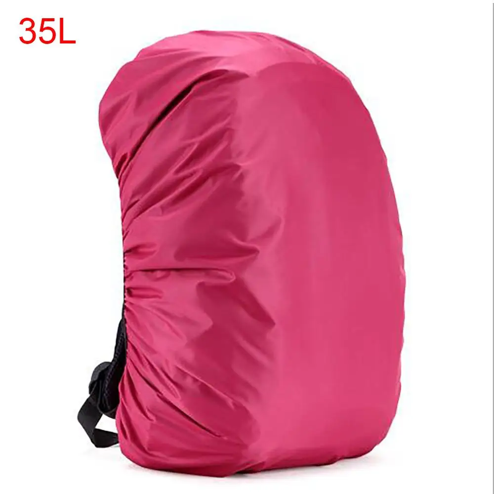 Rose Red 35/45L Регулируемый Водонепроницаемый рюкзак с защитой от пыли спортивные дождевик для сумок Портативный Сверхлегкий сумка Защита для отдыха на природе для инструменты Пеший Туризм - Color: Rose Red