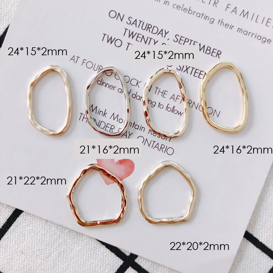 16 шт. DIY серьги ювелирные изделия из сплава KC золото азиатское золото ювелирные изделия Аксессуары материал нерегулярные круглые овальные границы