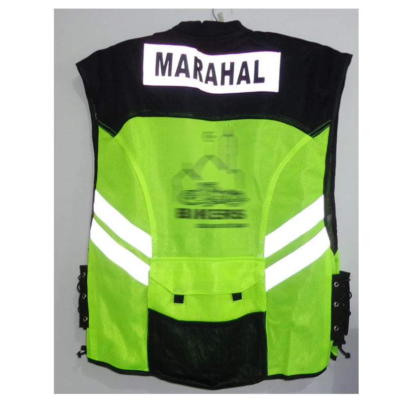 Высококачественная Светоотражающая сигнальная куртка для езды на мотоцикле и