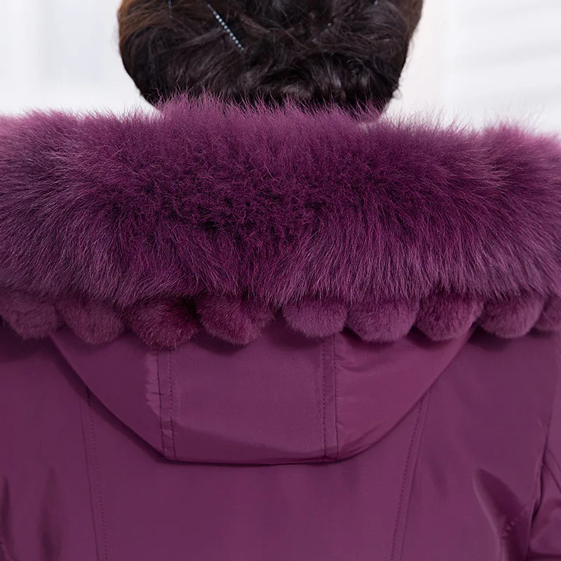 Пуховик из хлопка для женщин среднего возраста 2018 зимние парки