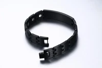 2020 punk black magnet bracelet men chain link stainless steel bracelets jewelry charm bangles bracelets for male jewelry