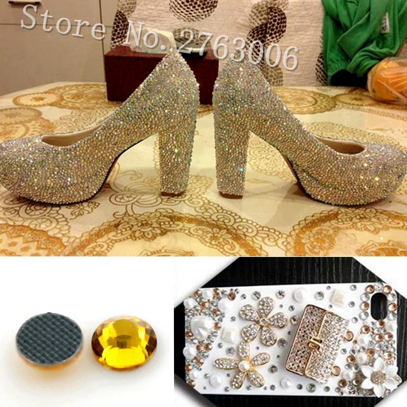 1440 шт. хорошее качество желтые бриллианты сверкающие и полупрозрачные