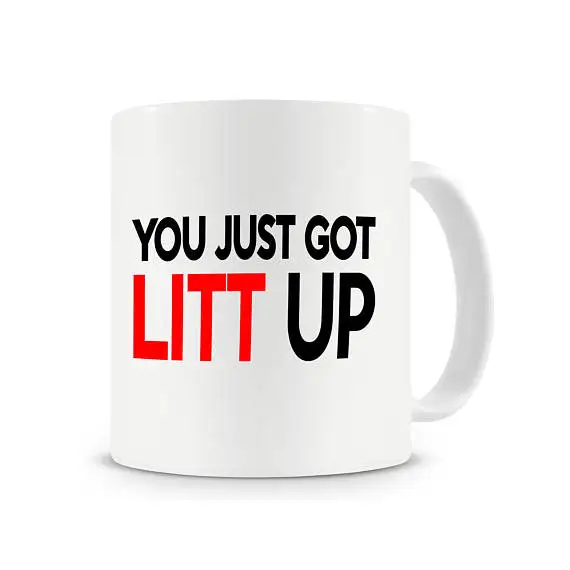 Вы только что получили Litt Up забавная белая керамическая кофейная кружка