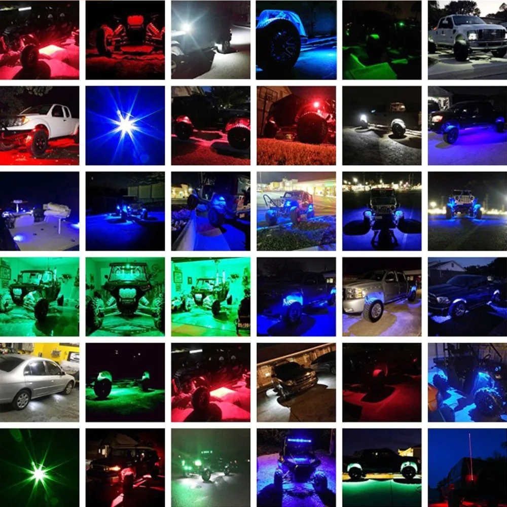 Катур светодиодные горные фонари комплект водонепроницаемый Underglow светодиодный