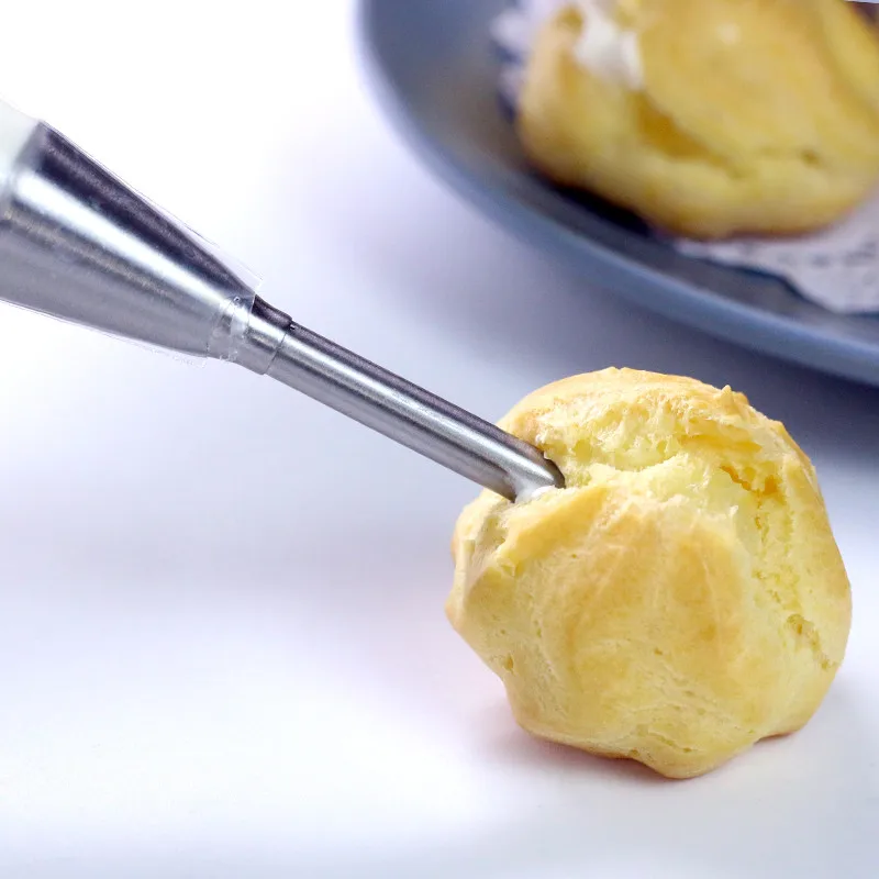 Cake Piping Nozzles Stainless Steel Cream Puffs Decorating Squeeze Flower Mouth Fancy Pastry Baking Tools Uroomee | Дом и сад
