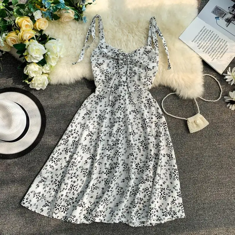 Женское тонкое пляжное платье с V образным вырезом открытой спиной и высокой