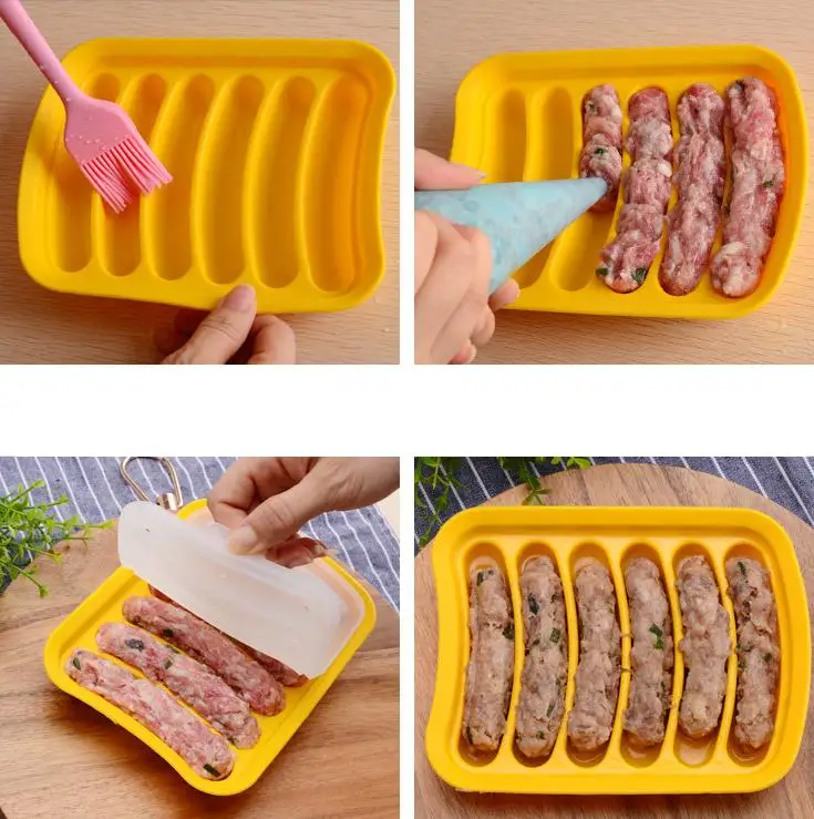 DIY силиконовая форма для изготовления колбасы приготовления бургеров хот догов