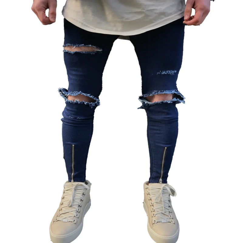 Qoolxcwear Джинсы для женщин отверстие Jogger обтягивающие джинсы Для мужчин Байкер Джинсы для женщин карандаш брюки Для мужчин S Молния Рваные джинсы Для мужчин