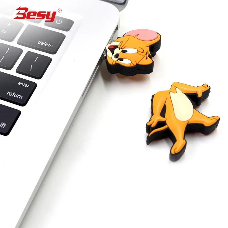 Новинка, мультяшный usb флеш-накопитель, USB 2,0, 64 ГБ, карта памяти, Том и Джерри, 4 ГБ, 8 ГБ, флешка, 16 ГБ, 32 ГБ, кошка, 128 ГБ, u диск