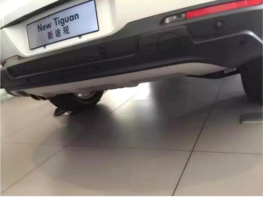 Подходит для Volkswagen VW Tiguan 2013- Передний+ задний бампер диффузор бамперы для губ защитная накладка АБС хромированная отделка 2 шт