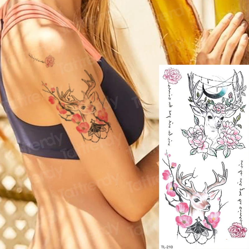 Детская Татуировка Временные татуировки на татуировка на тело женщины поддельные татуировки животные слон собака маленькие татуировки руки наручные летние татуировки