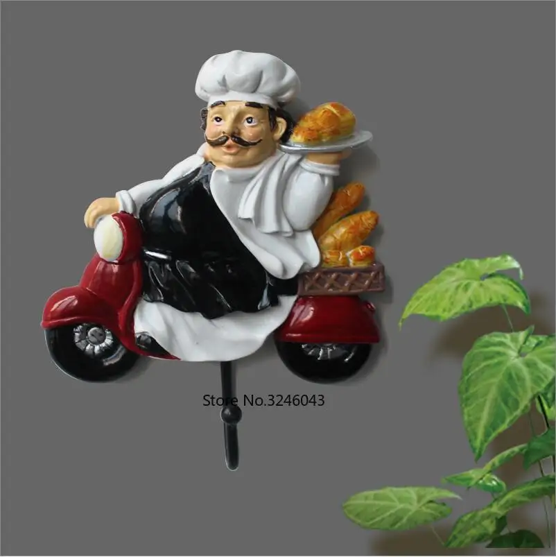 Европейское украшение для стен шеф повара крючки пальто дверные настенная