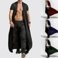 hot vintage trench coat men autumn fashion solid thin mens long jackets casual plus size hip hop cardigan male trench coat