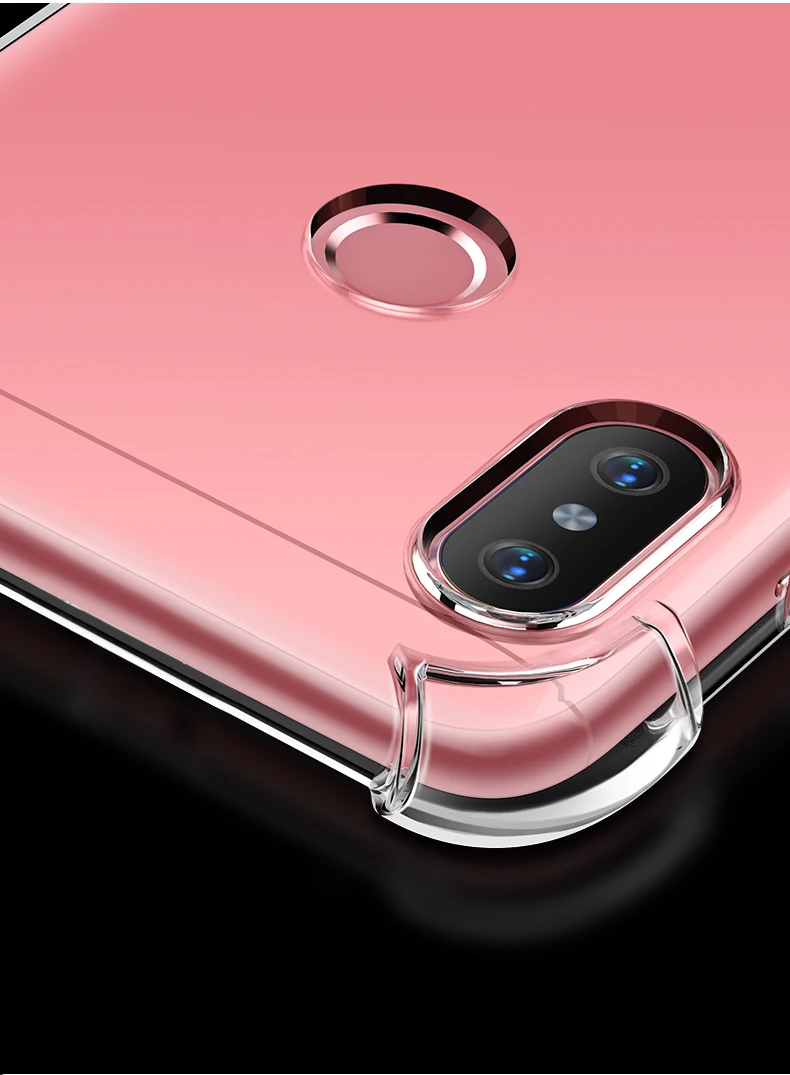 for Xiaomi Redmi 6 Pro 6Pro Note 5 5Pro S2 6X A2 Mix 2s Case Full Protective Anti-knock Airbag Silicone Transparent Bumper |