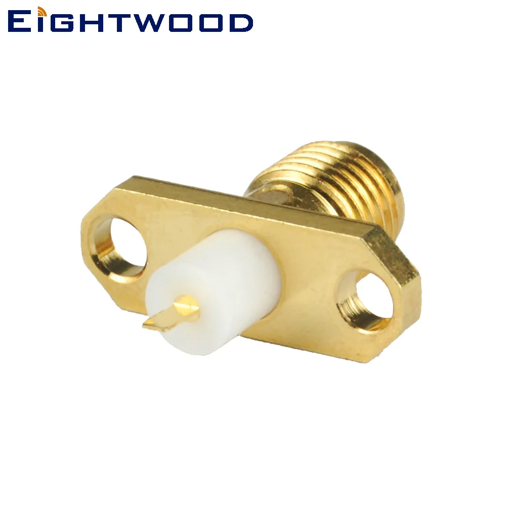 Eightwood 5 шт. SMA разъем Женский RF коаксиальный адаптер с 2 отверстиями Панельное