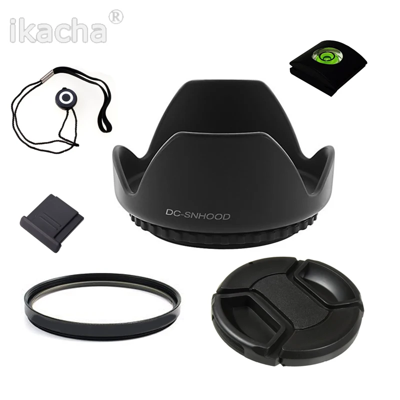 УФ фильтр 49 52 55 58 62 67 72 77 82 мм + крышка с центральным зажимом веревка для защиты от