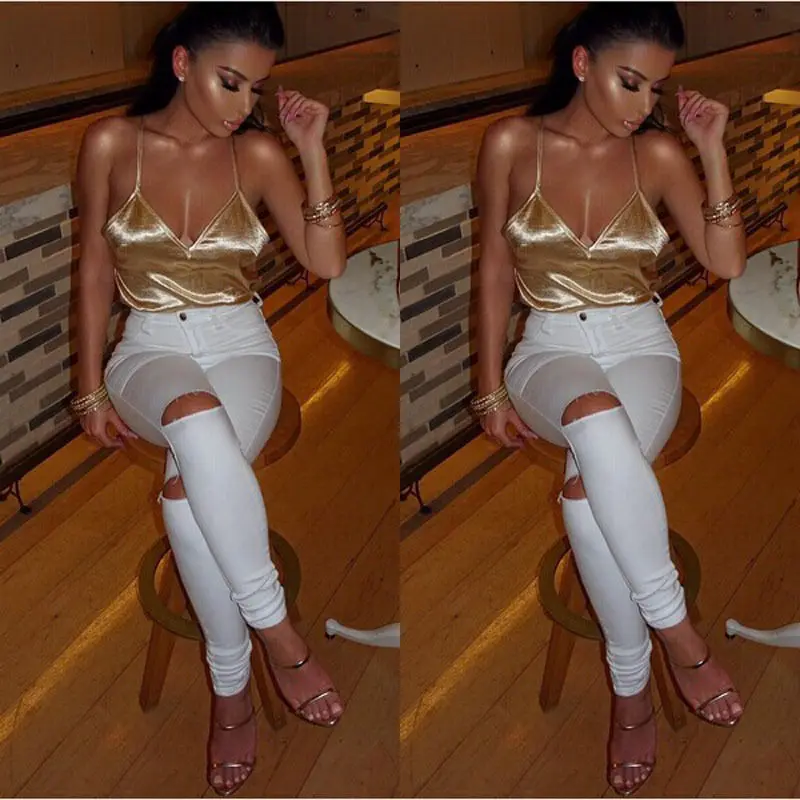 Новый Для женщин пикантные летние без рукавов с плеча рубашка блузка