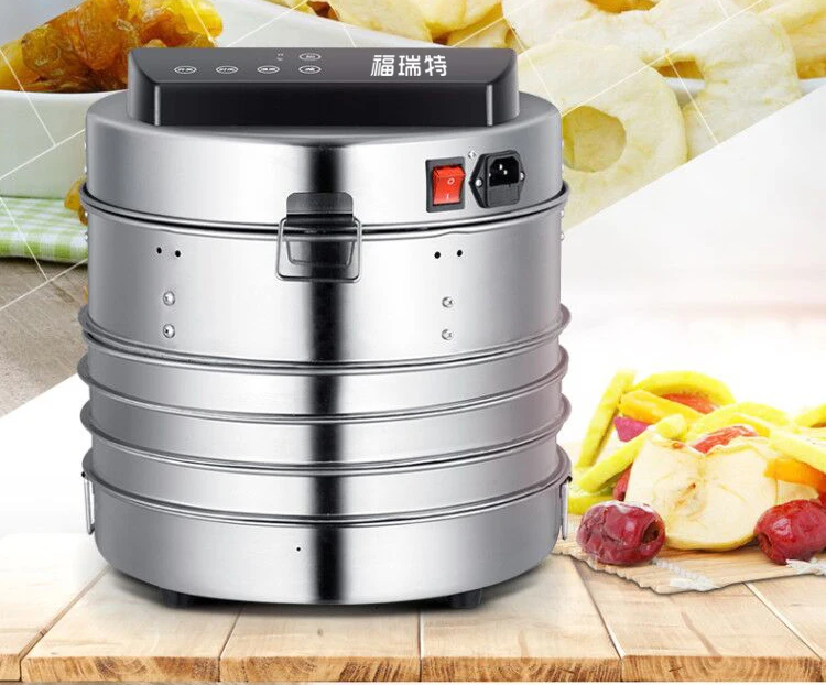 Машина для сушки фруктов, бытовая сушилка для пищевых продуктов из нержавеющей стали, фрукты, овощи, домашние животные, мясорастворимые бобы, пищевая сухая машина небольшого размера