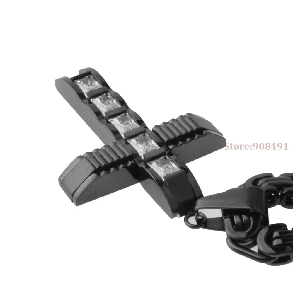 Хит продаж мужские ювелирные изделия черный цвет высокое качество нержавеющая