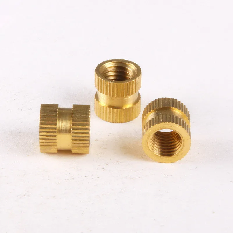 100 шт. латунные вязанные гайки врезанные M2 * 3*3 5 GB809|embedded nut|brass knurl nutsknurled nut |