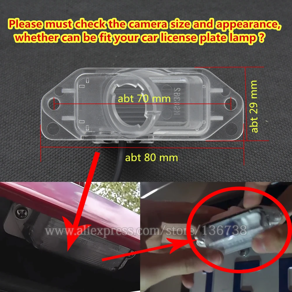 Камера заднего вида с фиксированной или динамической траекторией для Mitsubishi Outlander