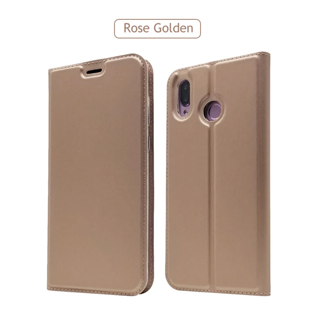 Розовый Чехол для Huawei Honor Play из мягкой искусственной кожи с подставкой и отделением для карт, кожаный флип-чехол, чехол для Huawei Honor Play, чехол 6,3" - Цвет: Розовый