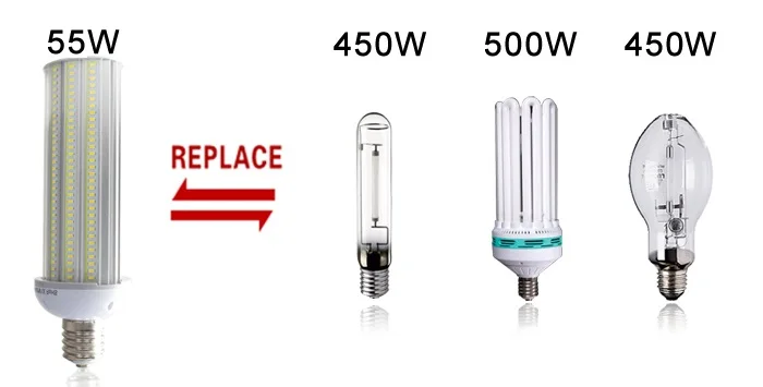 Уличный светодиодный фонарь E27/E40 55 Вт E26 E39 для парковки l30LM/W IP64 220 градусов Samsung 5630