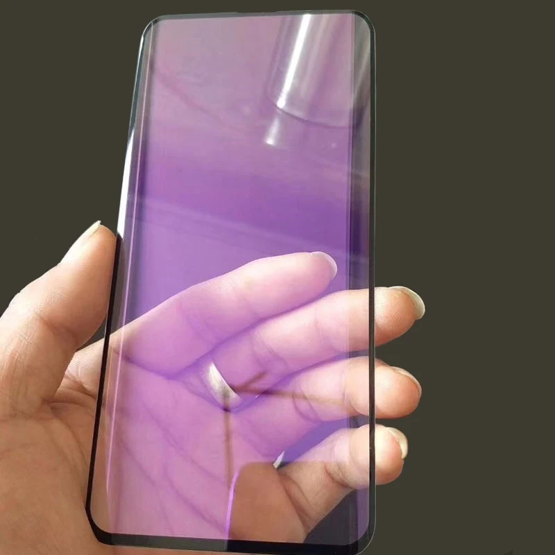 9 H изогнутое полное покрытие анти Blu-Ray закаленное стекло для OPPO Find X защитная