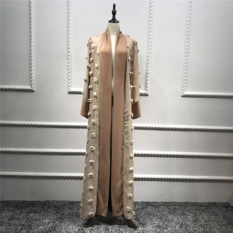 Мусульманское открытое черное платье abaya Макси кардиган длинные халаты Туника арабское платье femme розовый Ближний Восток Рамадан Исламская одежда