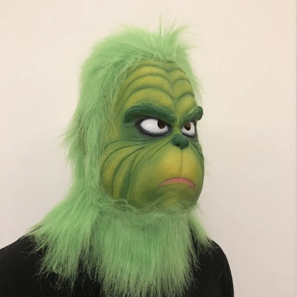 Фильм как Grinch украла Рождество Grinch костюмная Маска Косплей Рождество латексная маска для взрослых Необычные Вечерние реквизит