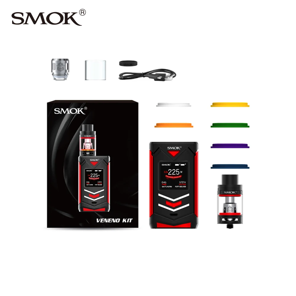 Оригинальный SMOK VENENO комплект 225 Вт Veneno Mod 5 мл 2 TFV8 BIG BABY Light Edition набор электронных