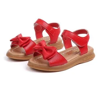

2019 NEW Bow-tie Sandals for Girls Hollow Summer Shoes Girl Solid Dress Shoes Girls Sandals Hot Sale