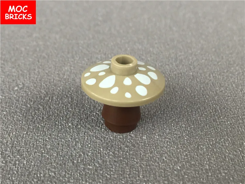 10pcs/lot MOC Bricks DIY Dish 2 x Inverted with Mushroom Spots Pattern &amp Cone 1 Top Groove Building Blocks kids gift | Игрушки и