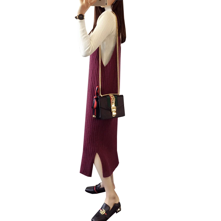 Женское трикотажное платье свитер с V образным вырезом|knitted dress|sweater dresswomen knitted dress |