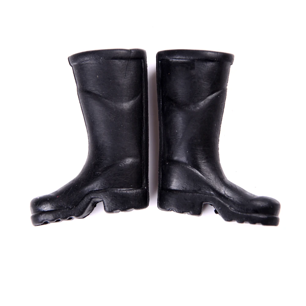 1 пара черных резиновых ботинок от дождя кукольная домашняя мебель миниатюрная