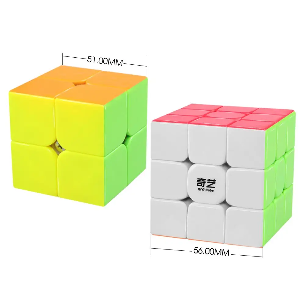 Набор магических кубиков D FantiX Qiyi Qidi s 2x2 Warrior W 3x3 набор скоростных Stickerless