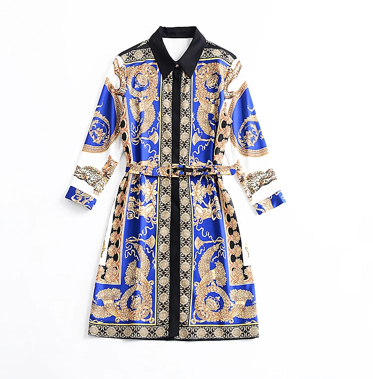 2018 высокое качество осень вечерние длинные рубашка с рукавами зеленого цвета