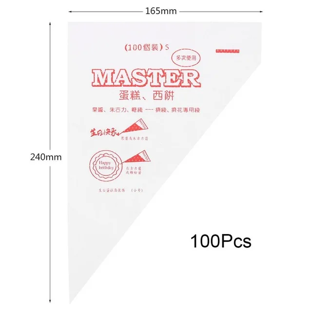 100 pcs S size Торт украшение для печенья рот глазурь трубопроводы Советы Силиконовые глазурь кондитерский мешок из нержавеющей стали сопла инструменты - Цвет: 100 pcs S size