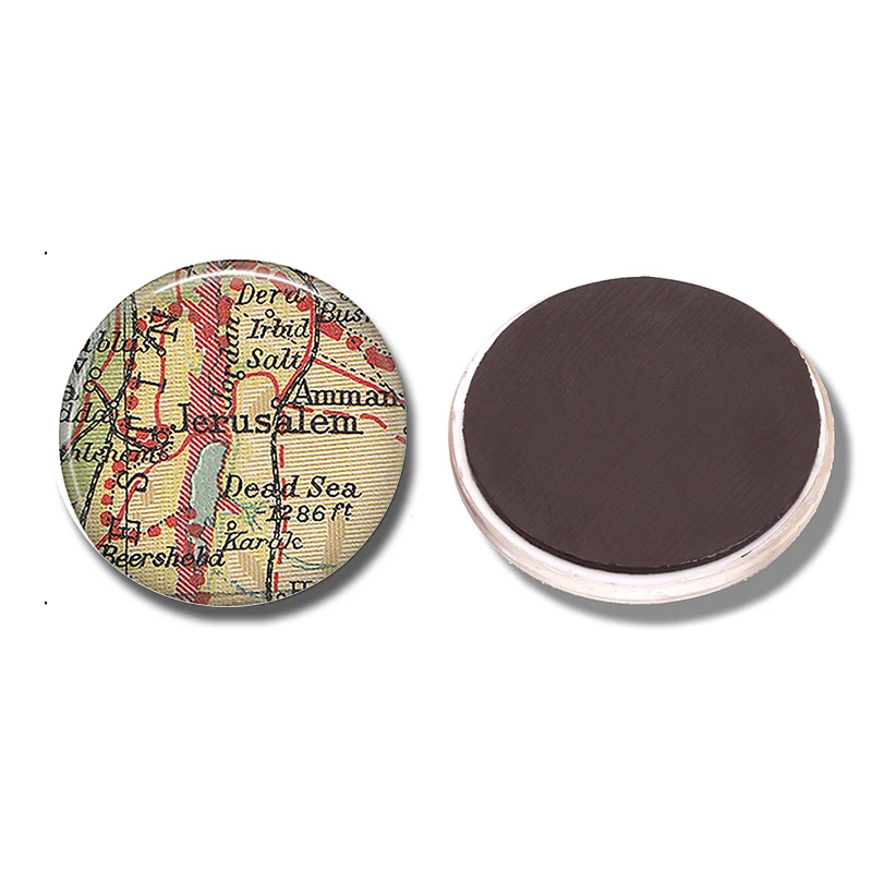 Карта памяти &quotДжерузалем&quot 30 мм магнит на холодильник Dead Sea Israel Дорожная карта