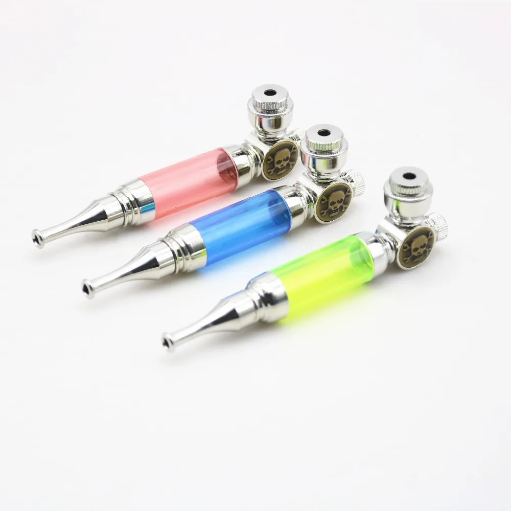 1 шт. пластиковые и металлические креативные мигающие огни курительная трубка со