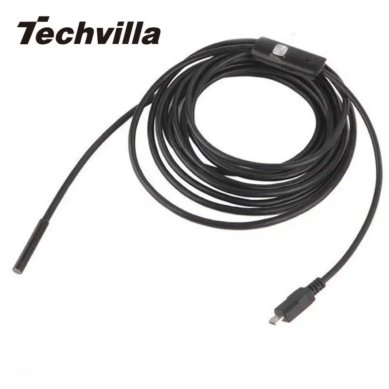 Techvilla 6LED 5.5 мм для Samsung Android телефон эндоскоп 1.3mp Водонепроницаемый IP67 змея трубки